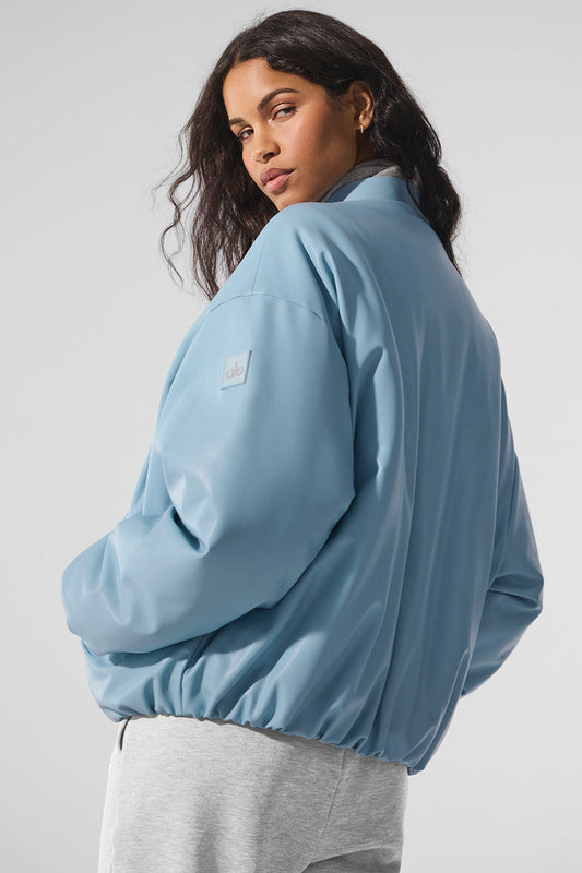 Faux Leather Premier Bomber
