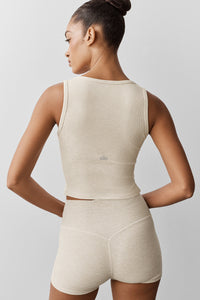 Ribbed Modal Henley Tank