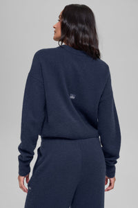 Wool Cashmere Cropped New Class Crewneck Sweater