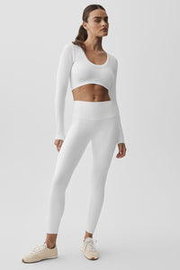 Seamless Ribbed Cropped Serene Long Sleeve