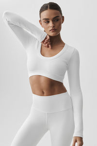 Seamless Ribbed Cropped Serene Long Sleeve