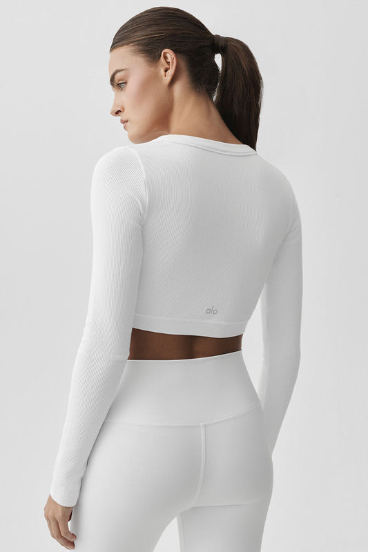 Seamless Ribbed Cropped Serene Long Sleeve