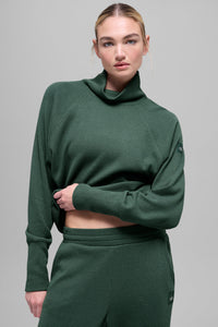 Waffle Weekend Escape Mock Neck Long Sleeve