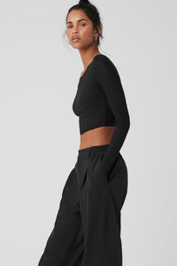 Mesh Sheer Illusion Long Sleeve