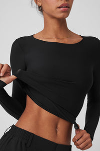 Mesh Sheer Illusion Long Sleeve