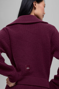 Cashmere Plush Waffle 1/4 Zip Pullover