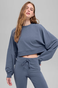 Cropped Sway Crew Neck Pullover