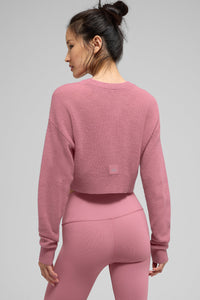 Sheer Cashmere Cropped Cardigan