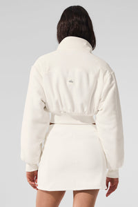 Polar Fleece Cropped Wintry Mix Jacket
