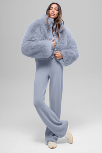Opulent Faux Fur Cropped Jacket