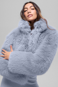 Opulent Faux Fur Cropped Jacket