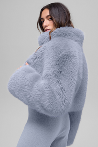 Opulent Faux Fur Cropped Jacket