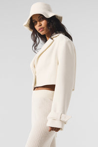 Wool Cropped Metro Trench