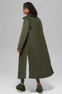 Quilted Skyline Long Coat
