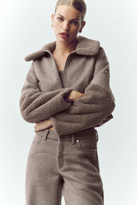 Wool Blend Nightfall Bomber