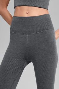 Seamless High-Waist Two Tone Rib Legging