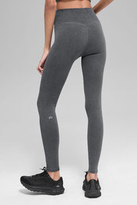 Seamless High-Waist Two Tone Rib Legging