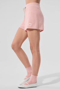 Cashmere High-Waist Plush Waffle Short